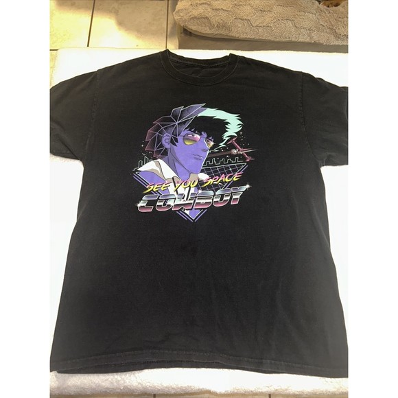 Space Cowboy Black Unisex Tee Shirt. - Picture 1 of 5